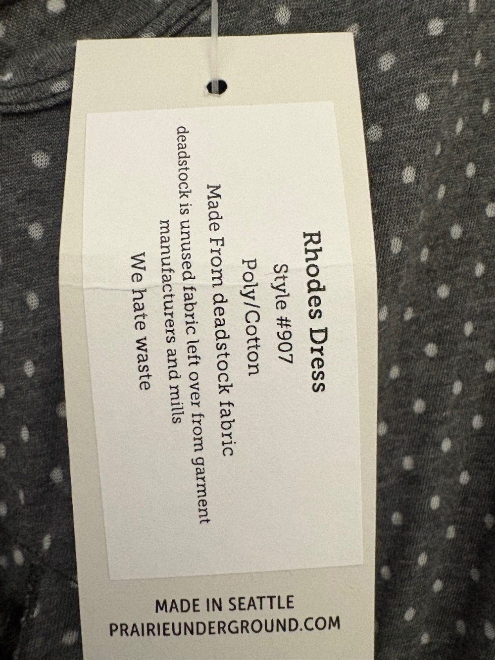 Prairie Underground Rhodes gray polka dot dress~ - Picture 9 of 11
